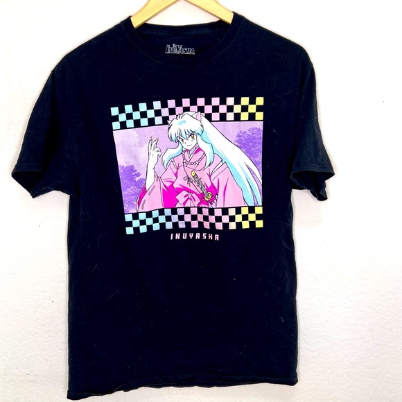 Inuyasha black t-shirt size M - Picture 1 of 3